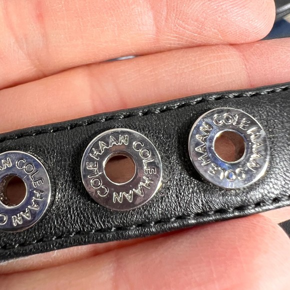 Cole Haan Effie Sandal 6.5 Thongs‎ women's t-strap shoes black leather - Picture 10 of 10